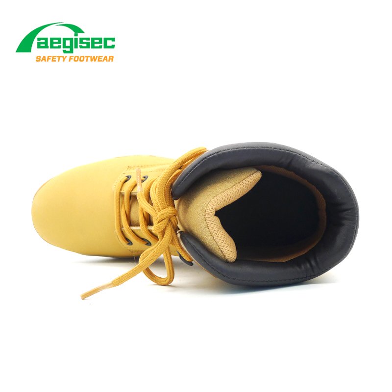 AEGISEC brand safety shoes steel toe cap nubuck leather slip oil resistant rubber sole industrial work safety boots