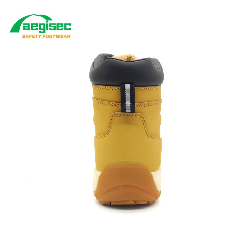 AEGISEC brand safety shoes steel toe cap nubuck leather slip oil resistant rubber sole industrial work safety boots