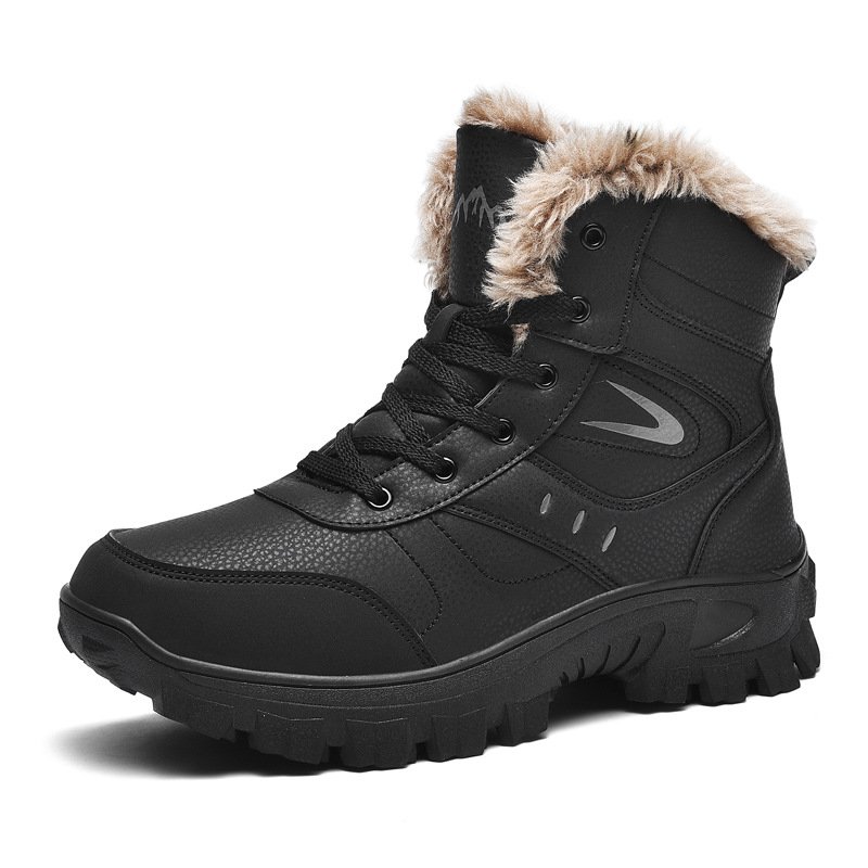 2024 New Popular Water Resistant Mens Shearling Shoes Large Size Sheepskin GirlS Snow Winter Boots Walking Cotton Shoes
