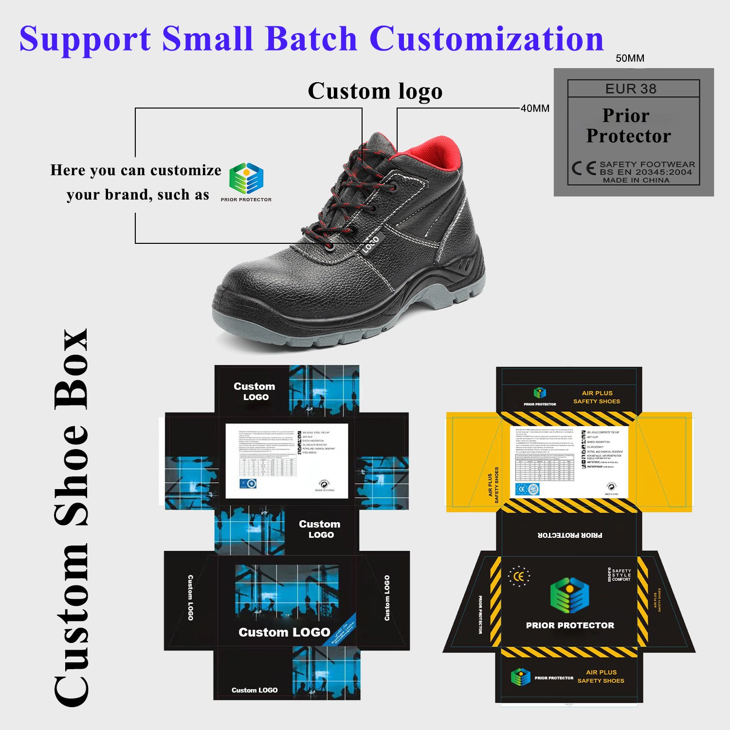 Custom Construction Leather Overshoe Boot Wholesale Water For Breathable Mens Safety Waterproof Men Steel Toe Size 40 Work Boots