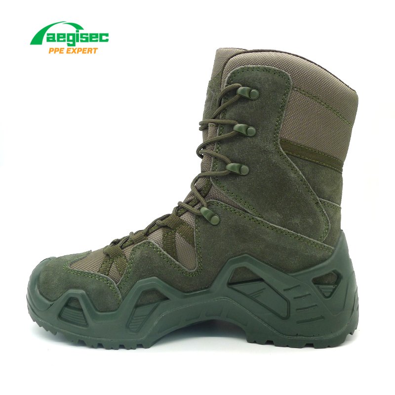 AEGISEC cow suede jungle boots lightweight slip resistant PU sole tactical boots desert