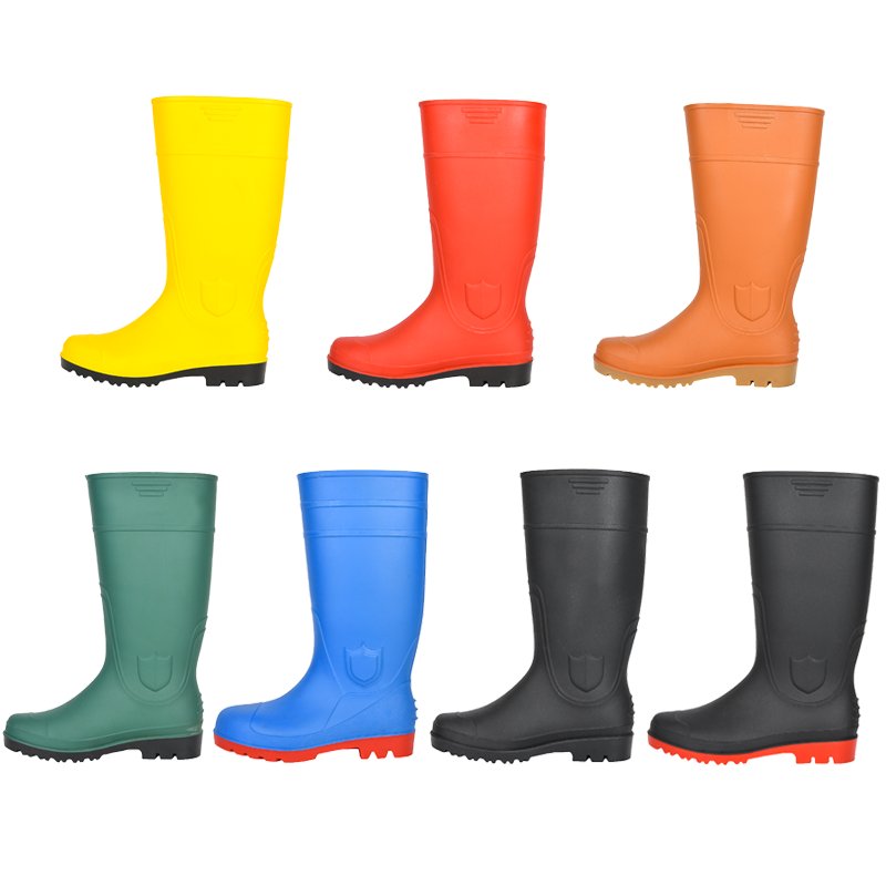 Hot Sale Breathable Lightweight Custom Anti-slip Waterproof Men Safety Rain Boots