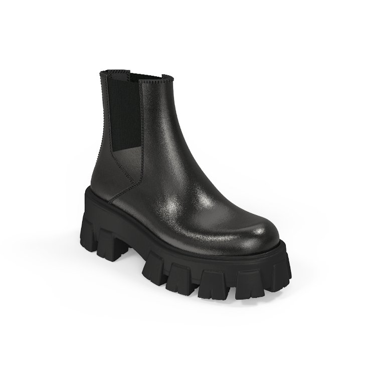 Winter chelsea boots motorcycle style back zipper chunky platform boots women's winter boots