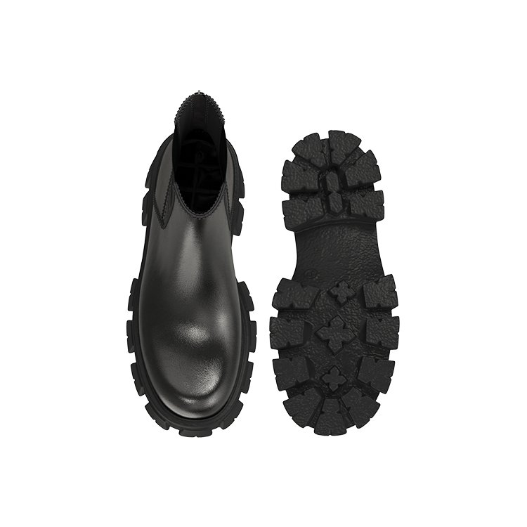Winter chelsea boots motorcycle style back zipper chunky platform boots women's winter boots