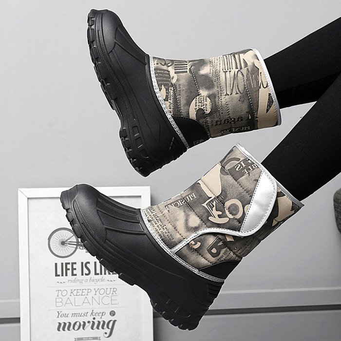 Winter Thicken Warm Plush Lining Fishing Boots Anti-Slip Wear-Resistance Outsole Thermal And Waterproof Snow Boots