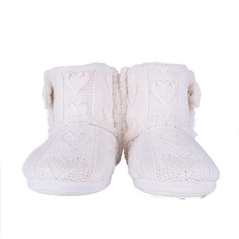 Wholesale Custom Female Warm Boots Women Crochet Knit Fleece Wool Snow Shoes Winter Booties