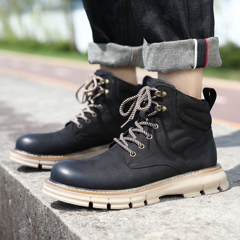 2024 New Outdoor Fashion Yellow Martin Boots Ankle combat Boots Men Rubber Casual Men's Desert Boots