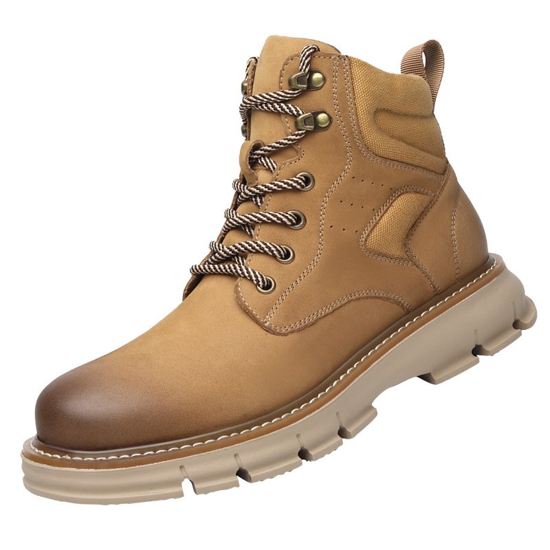 2024 New Outdoor Fashion Yellow Martin Boots Ankle combat Boots Men Rubber Casual Men's Desert Boots