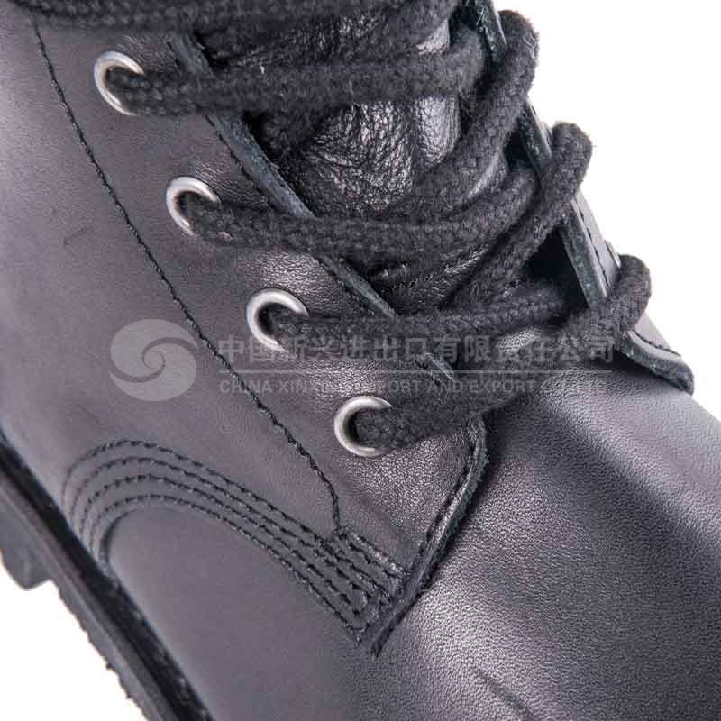 High Quality Genuine Leather Tactical Black Boots for Outdoor Activities and Training