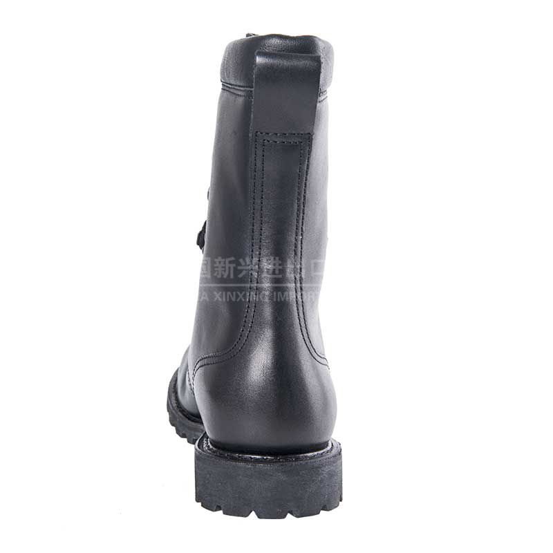 High Quality Genuine Leather Tactical Black Boots for Outdoor Activities and Training