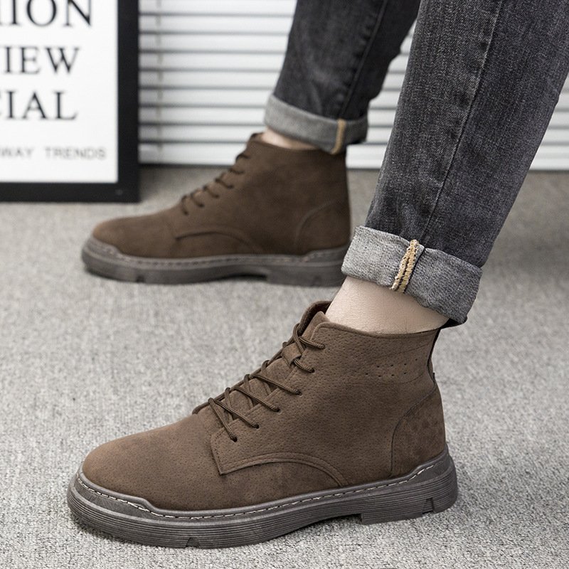 2023 Trendy New Spring And Autumn Student Sports High-top Men's Casual Shoes Winter Fur Martin Snow Boots Men For Men