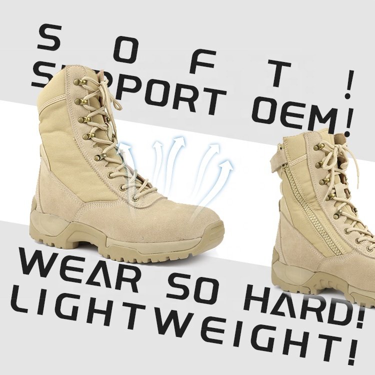 Hot Selling Protective Breathable Work Boot Training Hiking Boots for Unisex Khaki Support Custom Boots
