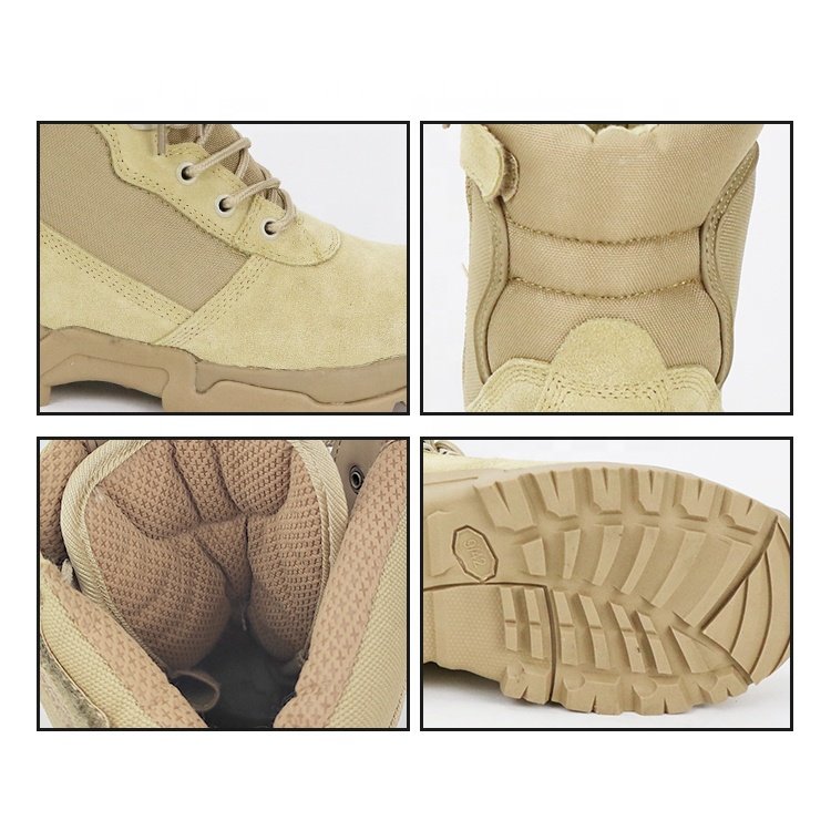 Hot Selling Protective Breathable Work Boot Training Hiking Boots for Unisex Khaki Support Custom Boots