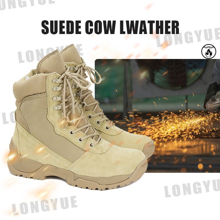 Hot Selling Protective Breathable Work Boot Training Hiking Boots for Unisex Khaki Support Custom Boots