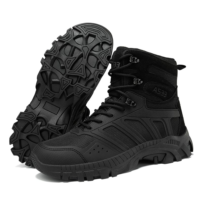 Men's Popular Waterproof Anti-Slip Climbing Shoes Comfortable Thick Desert Boots Summer Winter Outdoor Hiking Height Increasing