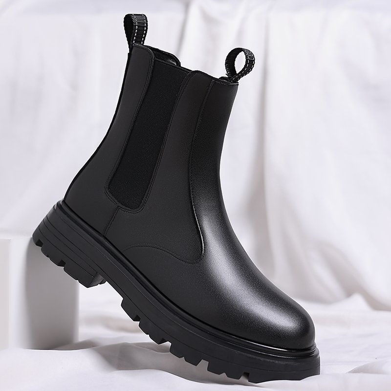 Formal Newest Bottes Chelsea Hommes Men Light-Weight Chelsea Boots Men Leather Chelsea Rain Boots