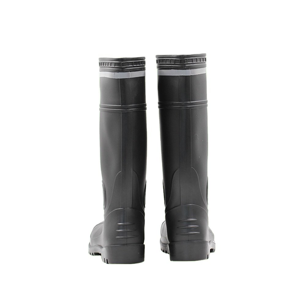 unisex wellington anti-slip New style pvc rain boots gum boots safety with steel toe for men waterproof