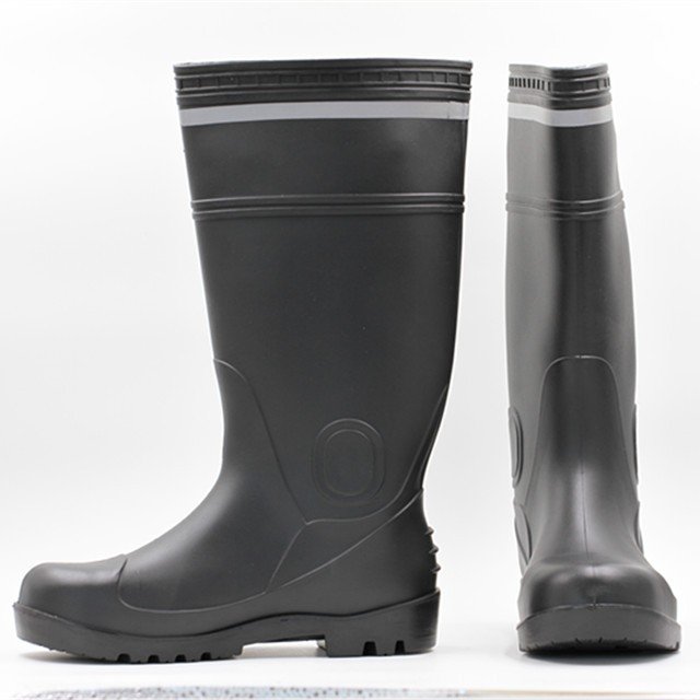 unisex wellington anti-slip New style pvc rain boots gum boots safety with steel toe for men waterproof