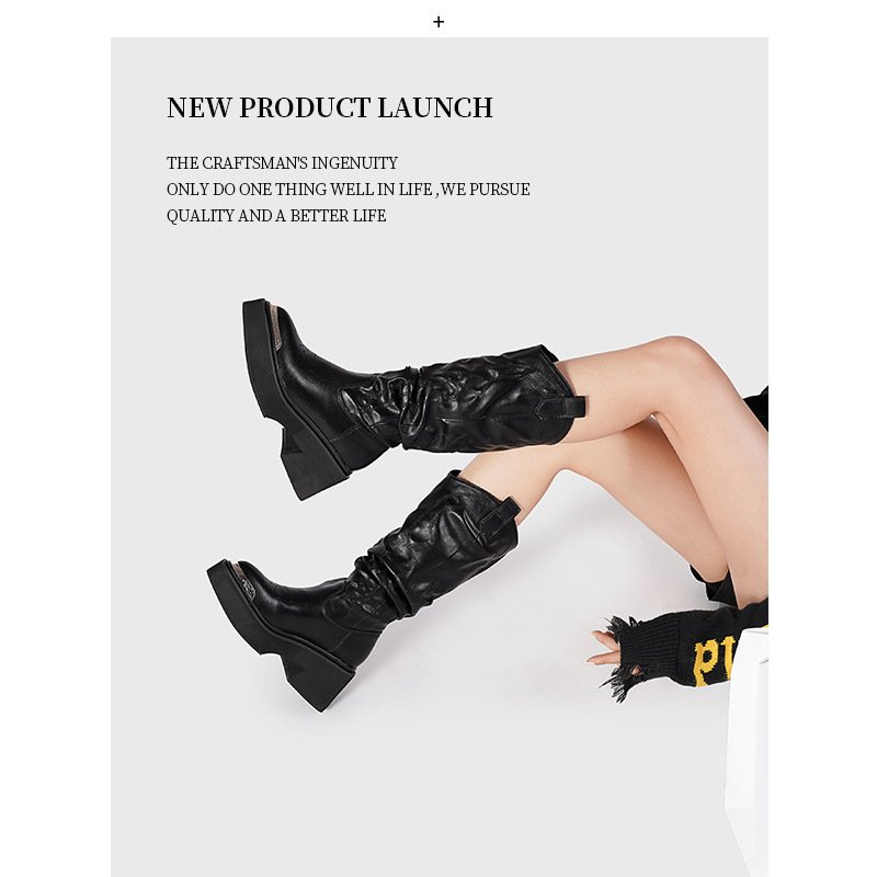 Women's Knee High Cowgirl Boots Fashion Dressy Cowboy Boots For Women