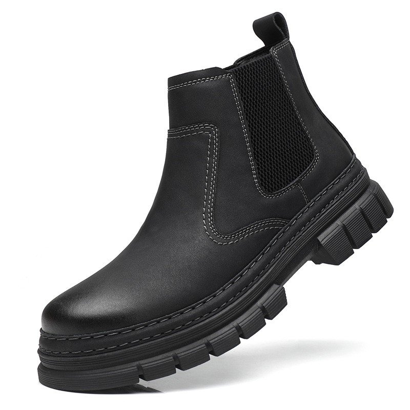 Dropshipping Custom Logo Genuine Leather Mens Chukka Boots High Quality Leisure Ankle Chelsea Boots for Men