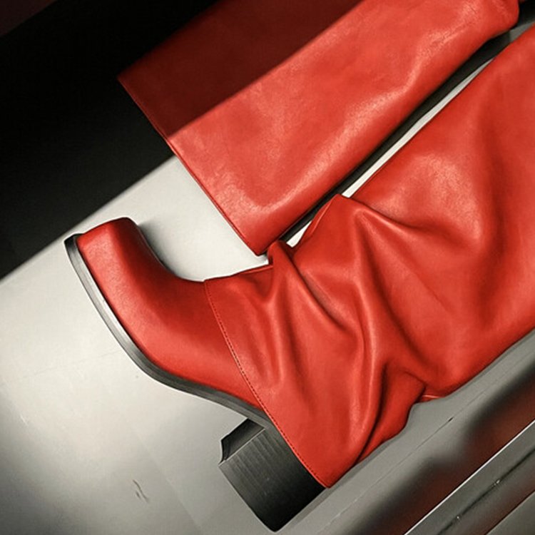wholesale boots for women 2023 new autumn winter shoes women knee high boots fashion designer high heel fashion red long boots