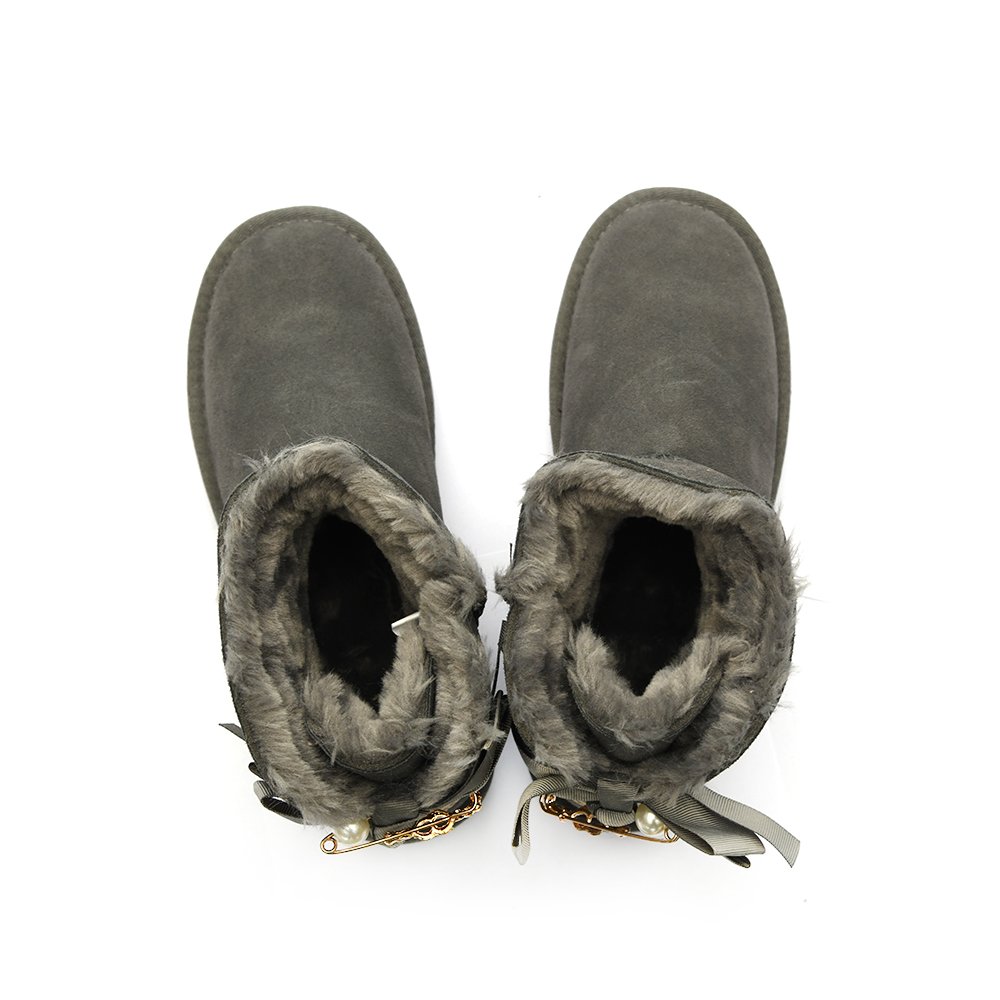 luxury boots women shoes 2023 winter fall bootie fashion warm sheepskin fur lining custom snow boots