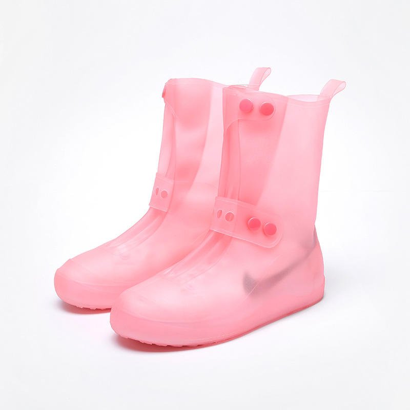 Rain Boots Waterproof Shoe Cover Silicone Unisex Outdoor solid Waterproof Non-Slip Non-slip Wear-Resistant Reusable Shoe Cover