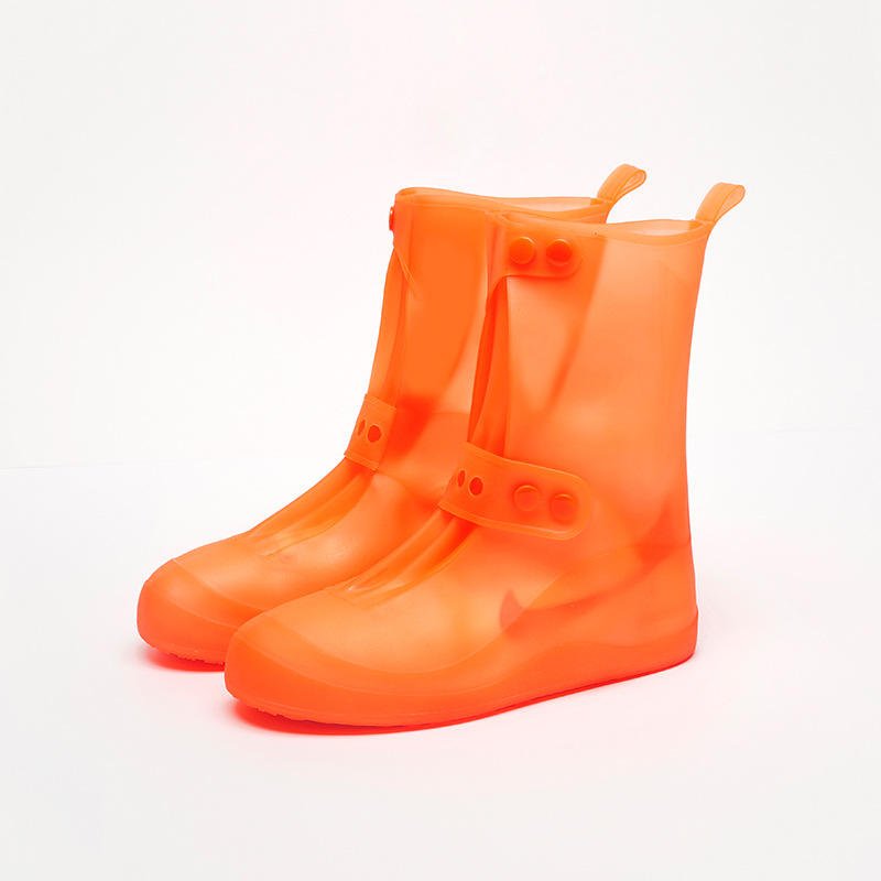 Rain Boots Waterproof Shoe Cover Silicone Unisex Outdoor solid Waterproof Non-Slip Non-slip Wear-Resistant Reusable Shoe Cover