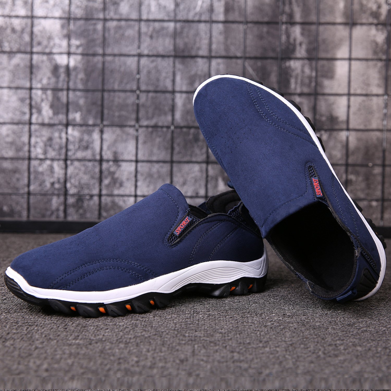 Factory Wholesale Production New Design Winter Men Shoes Grey Comfortable Outdoor Sports Hiking Shoes