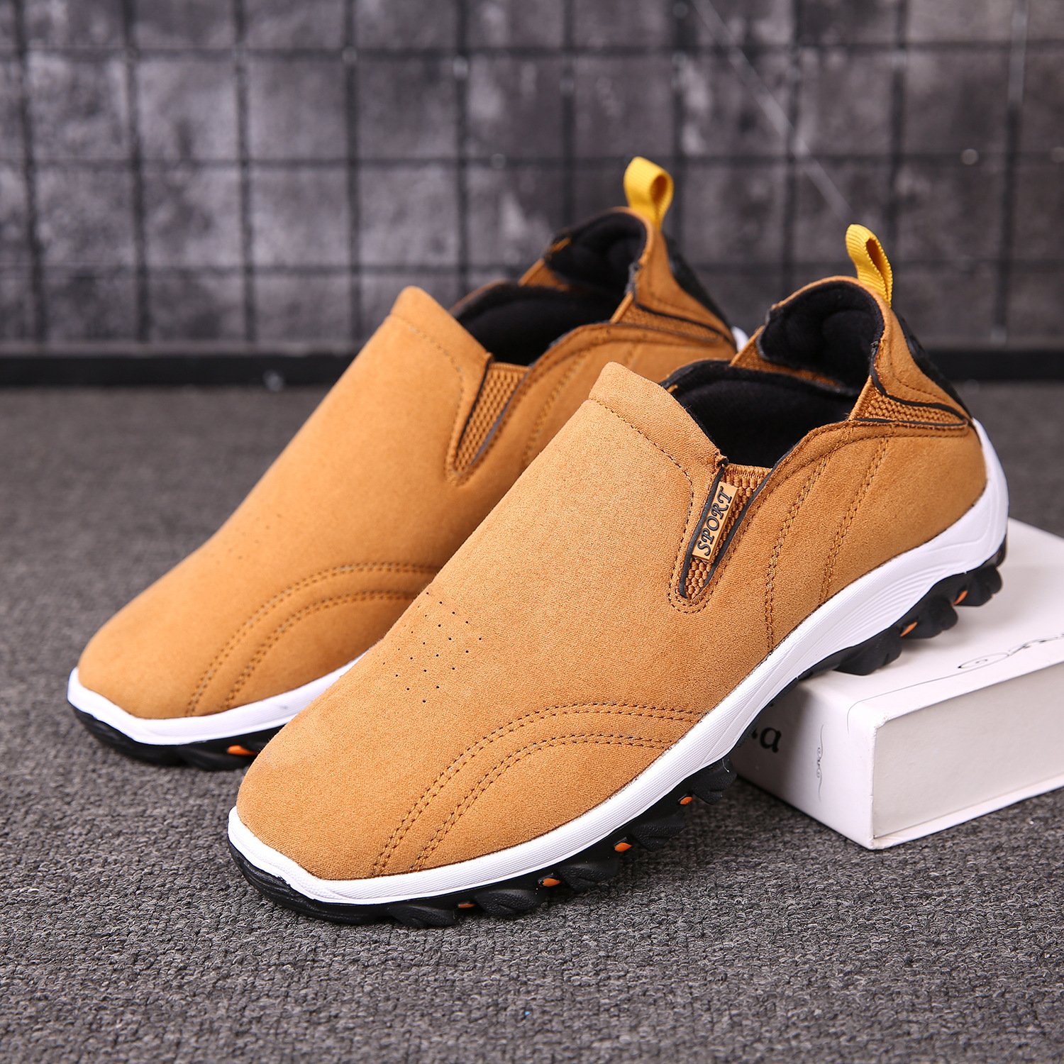 Factory Wholesale Production New Design Winter Men Shoes Grey Comfortable Outdoor Sports Hiking Shoes