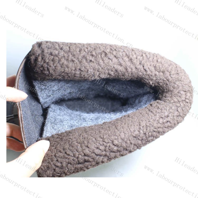 GOODTIRE LAND Genuine Leather Winter Snow Boots Skate Boots with Warm Fur