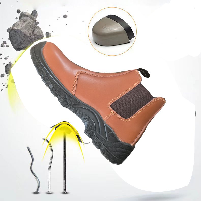 Wholesale Black Brown Women Industrial Safety Work Shoes Women/Men Water And Smash Proof Steel Toe Safety Boots