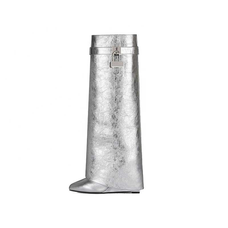 Women fashion new design wedge boots long knee high boots
