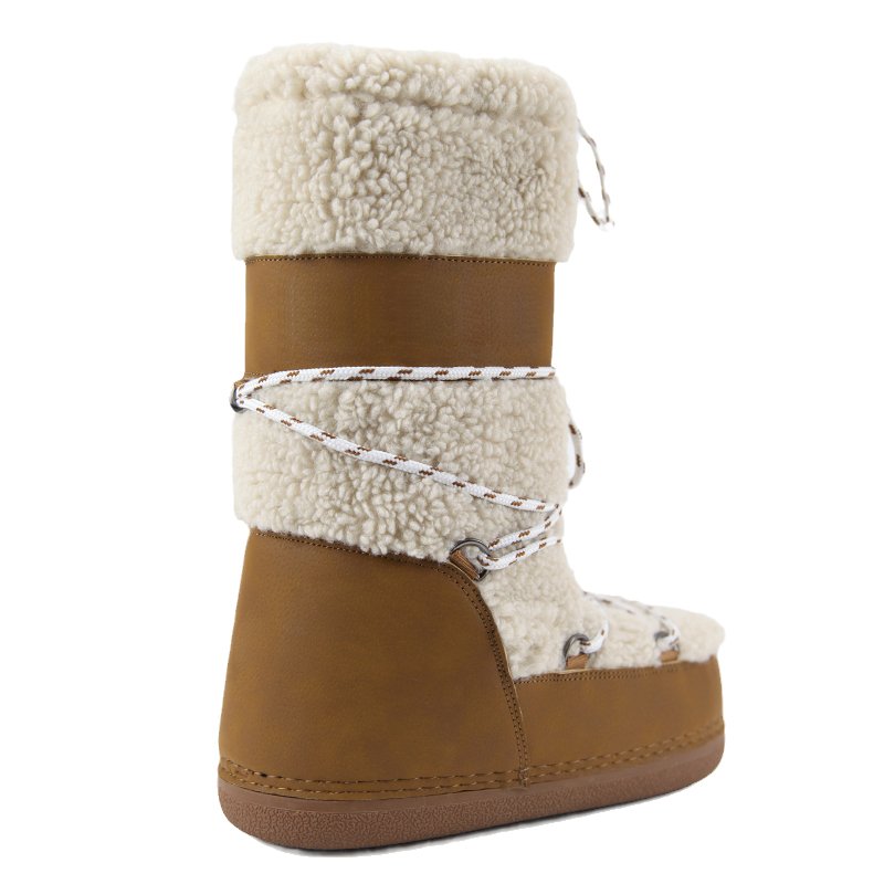 Fashionable Snow Boots Plush Lined Warm Shoe Ladies and Kids Snow Boots for Walking