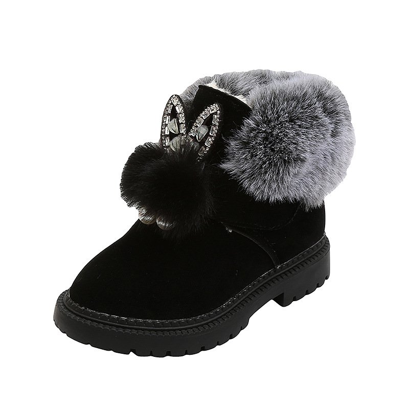 2021 New Arrival High Quality Cute Rabbit Plush Warm Winter Casual Children Snow Boots for Girls