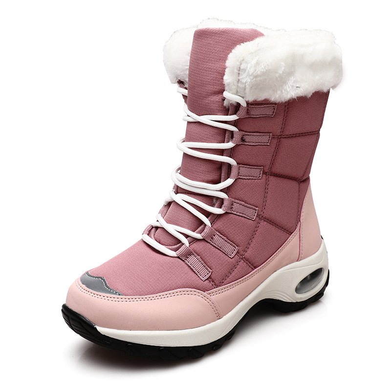 2021 women winter boots heels women's ankle boots thick-soled wool casual snow boots for women shoes