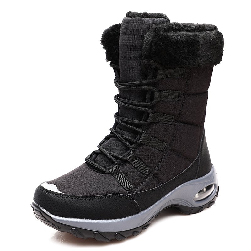 2021 women winter boots heels women's ankle boots thick-soled wool casual snow boots for women shoes