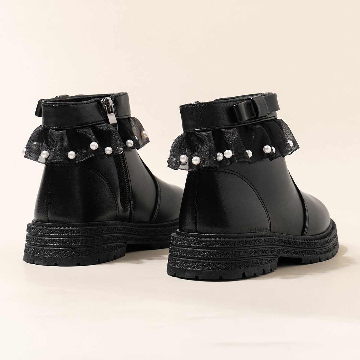 New children short single boot girl boots fashionable princess shoes plus Senior cashmere low-leg leather boots