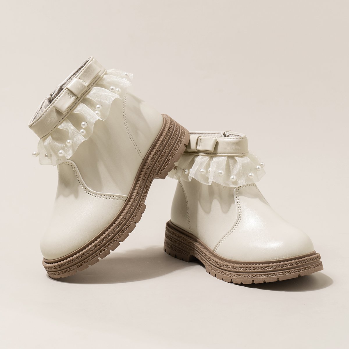 New children short single boot girl boots fashionable princess shoes plus Senior cashmere low-leg leather boots