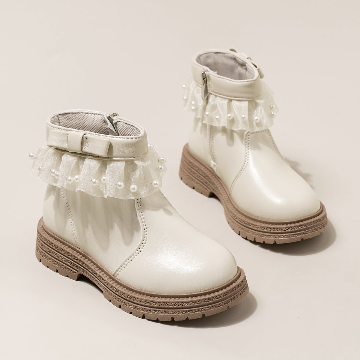 New children short single boot girl boots fashionable princess shoes plus Senior cashmere low-leg leather boots