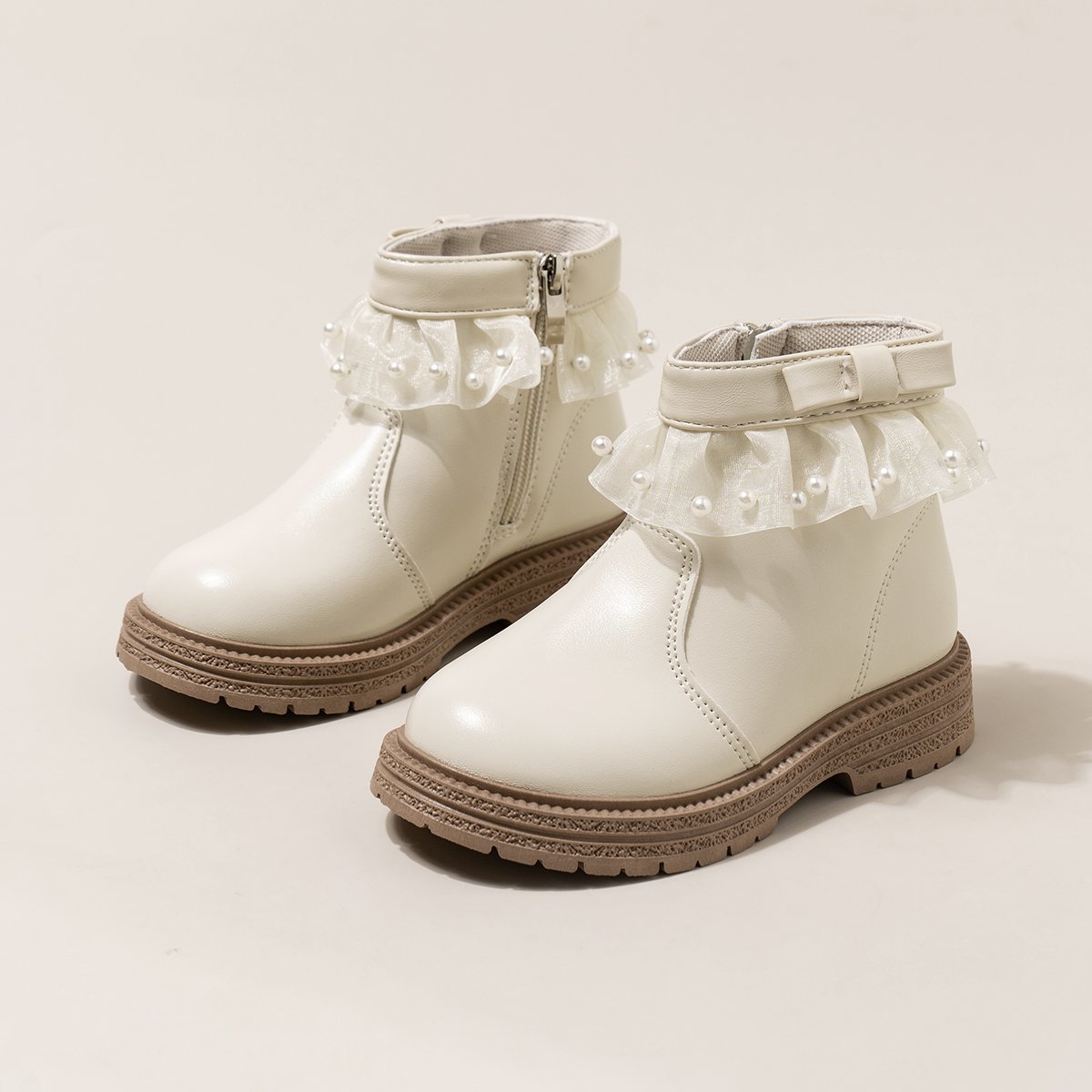 New children short single boot girl boots fashionable princess shoes plus Senior cashmere low-leg leather boots