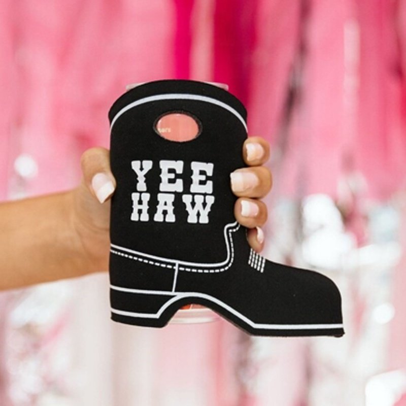 Promotion Sublimation Imprint Neoprene Cowboy Boot Can Coolers Beer Coolie with Custom Printing for Wedding Boot Cooler Koozies