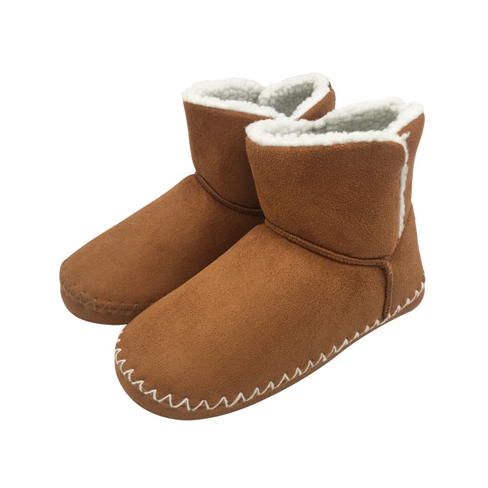Water Resistant Sherpa Camel Microsuede Ankle Bootie Slippers Custom Winter Boots for Men and Women Winter Shoes