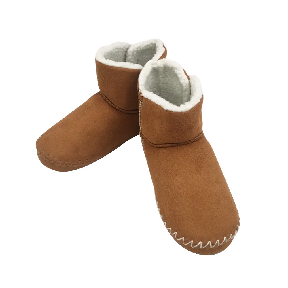 Water Resistant Sherpa Camel Microsuede Ankle Bootie Slippers Custom Winter Boots for Men and Women Winter Shoes