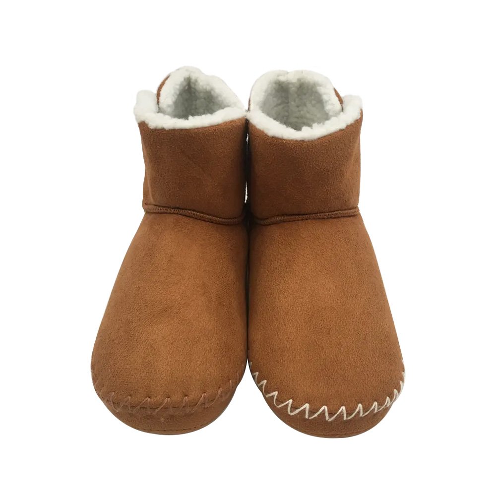 Water Resistant Sherpa Camel Microsuede Ankle Bootie Slippers Custom Winter Boots for Men and Women Winter Shoes