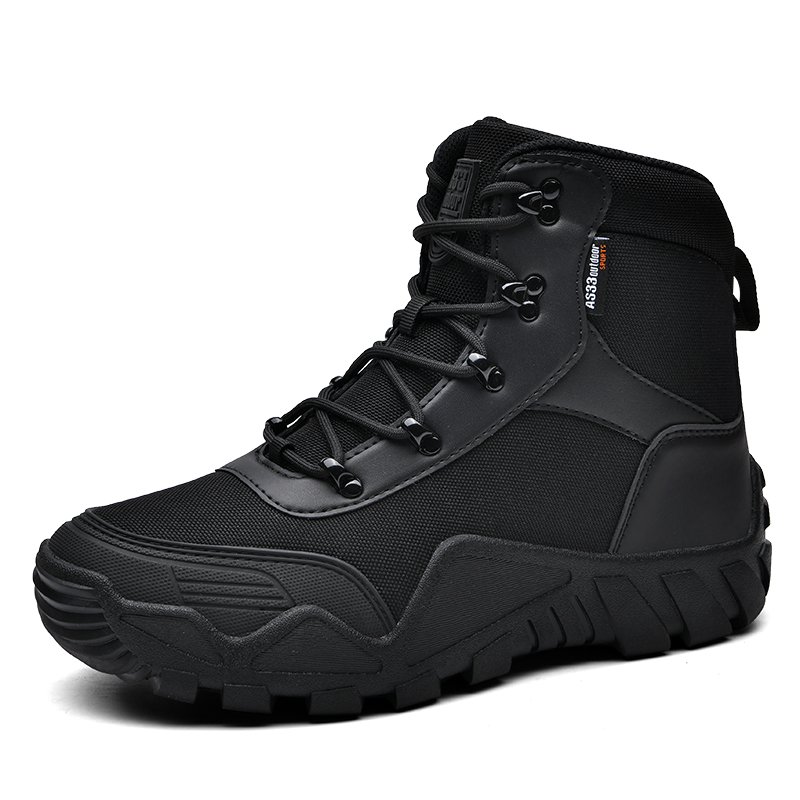 High Quality Custom Men Black Desert Boots Botas De Cuero Suitable Cheap Wearable Combat Boot Anti Slip Top-level Hunting Boots