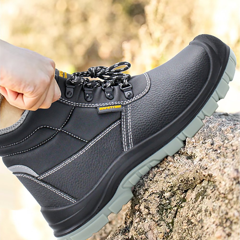Safety boy Work shoes Anti-Slip safety Boots Waterproof Steel Toe working Safety Shoes with CE