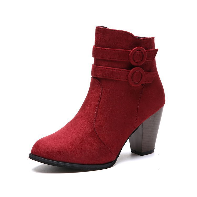 New Arrival Platform Winter Warm Boots High Heel Lace Up Ankle Boots Women Shoes