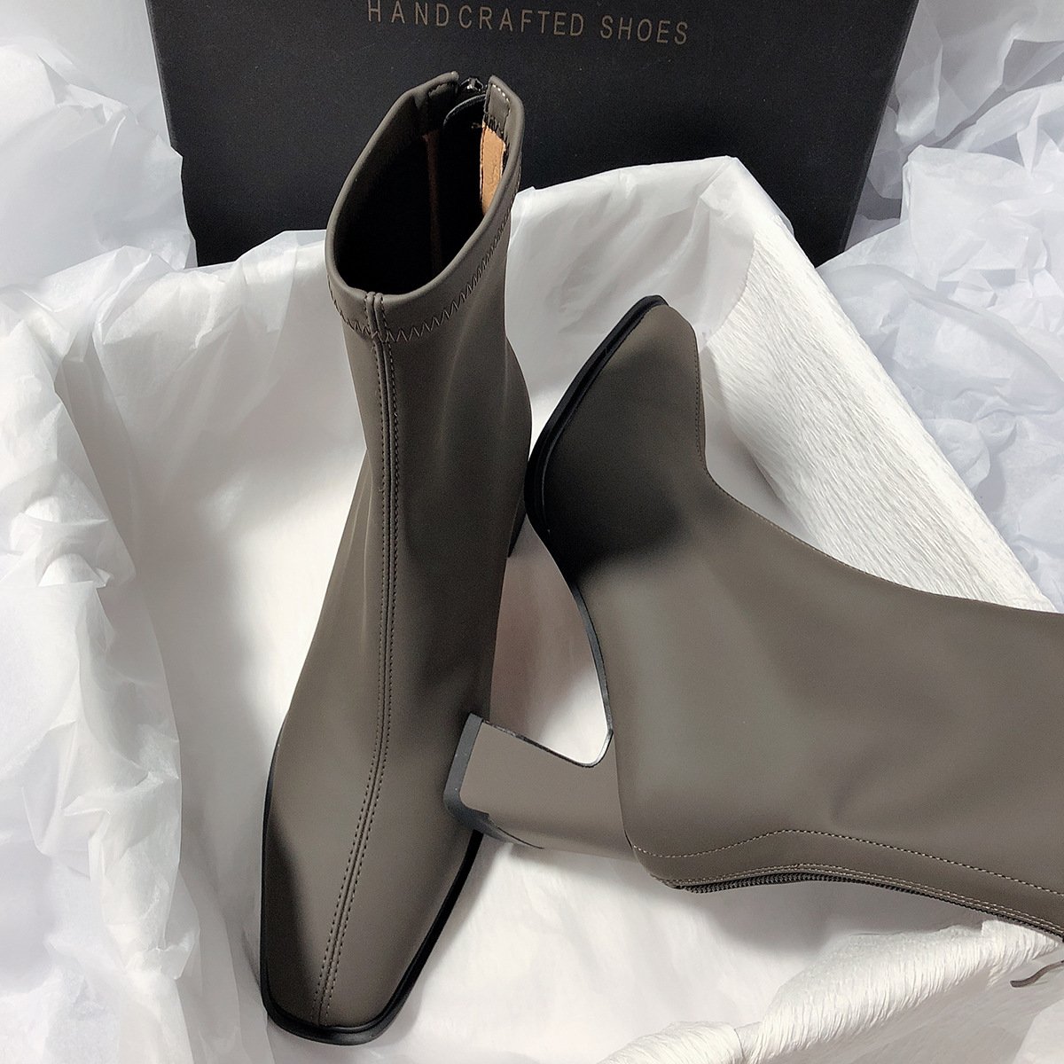 Wholesale New Women Ankle Boots High Heels Boots Pointed Toe Pumps Thin Heel Shoes For Women high heel