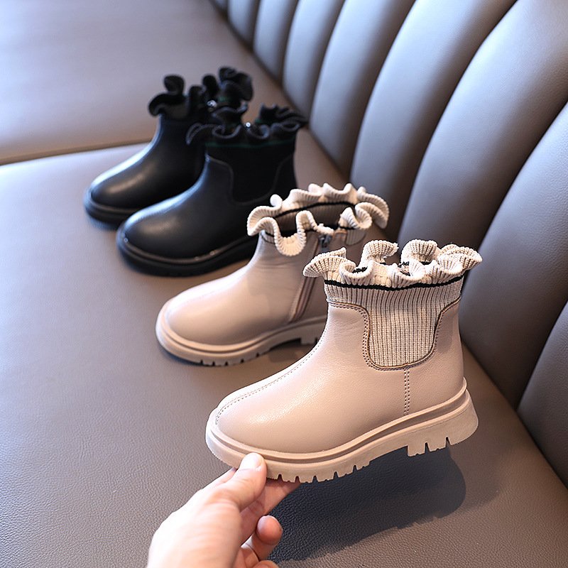 Kids Boots,New Fashion Trend Girls Boots Floral Pink Children Ankle Boots From China